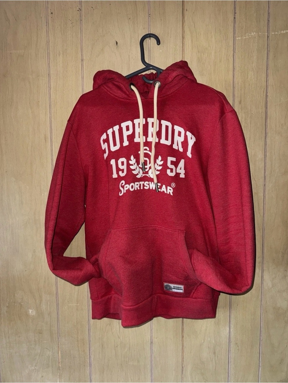 Superdry Red Pullover Hoodie - Men's Sportswear
